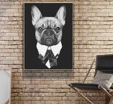 Painting by Numbers Dog Business Black and White